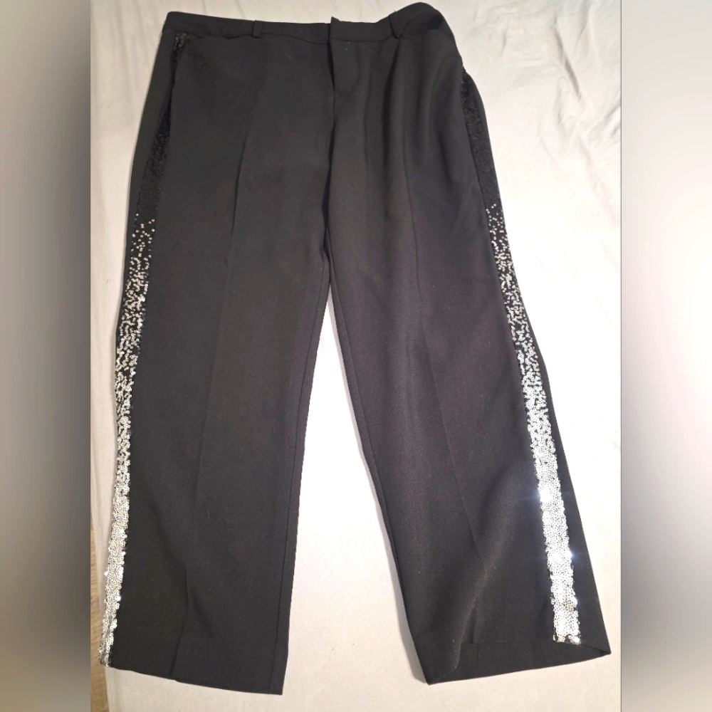 Torrid Black Pants with Subtle Sequin Detail